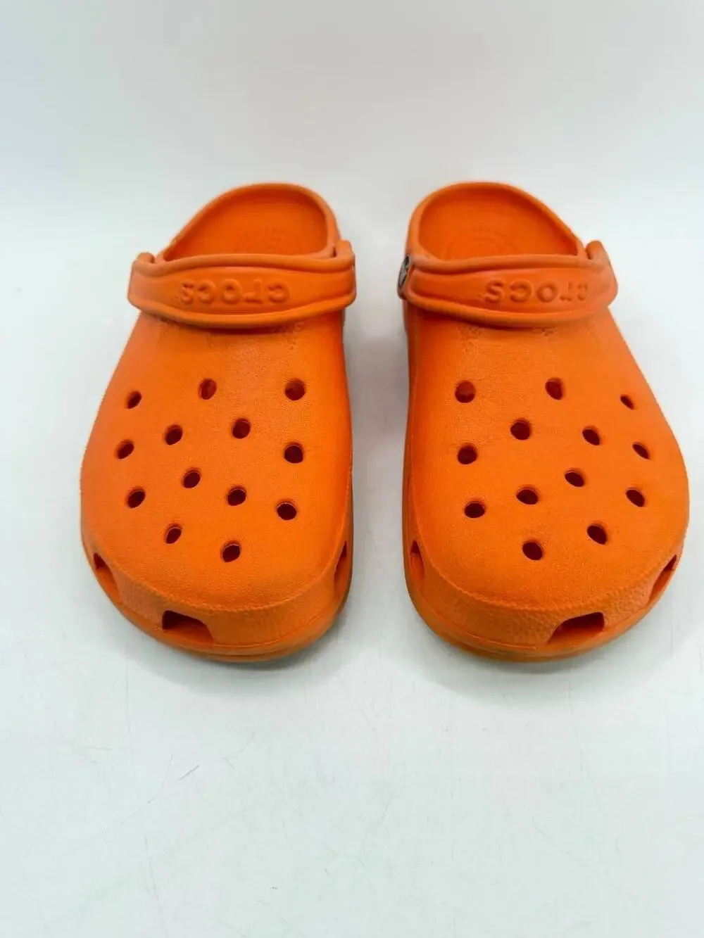 Crocs Classic Clogs Orange Unisex Slip On Comfort Shoes Size M8 W10 Used